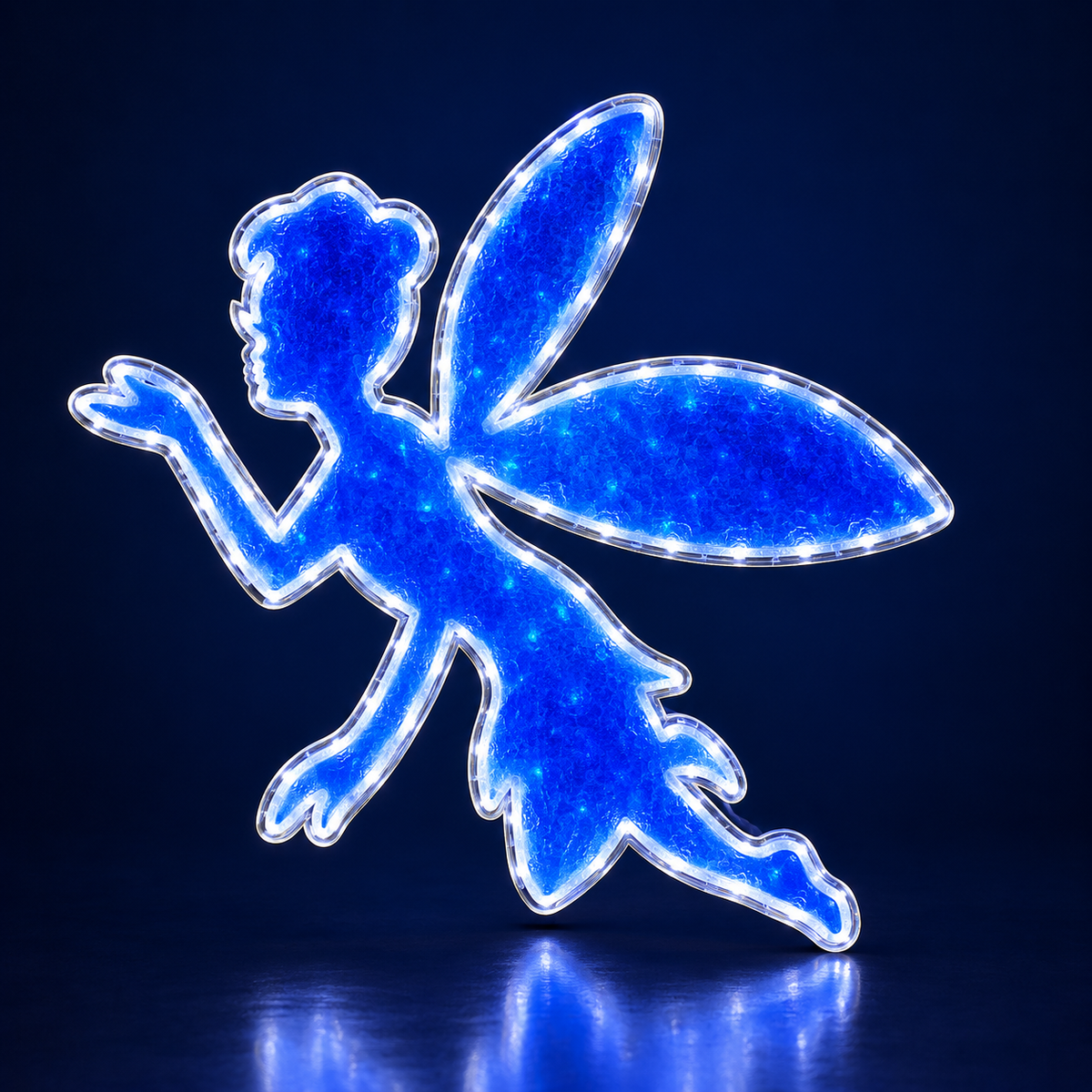Figurină luminoasă LED Zână albastră în zbor