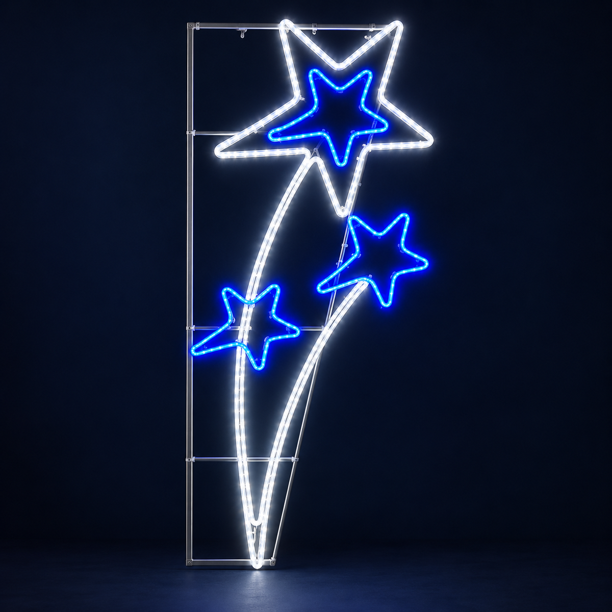 Motiv luminos LED pentru stâlp, stele albastre