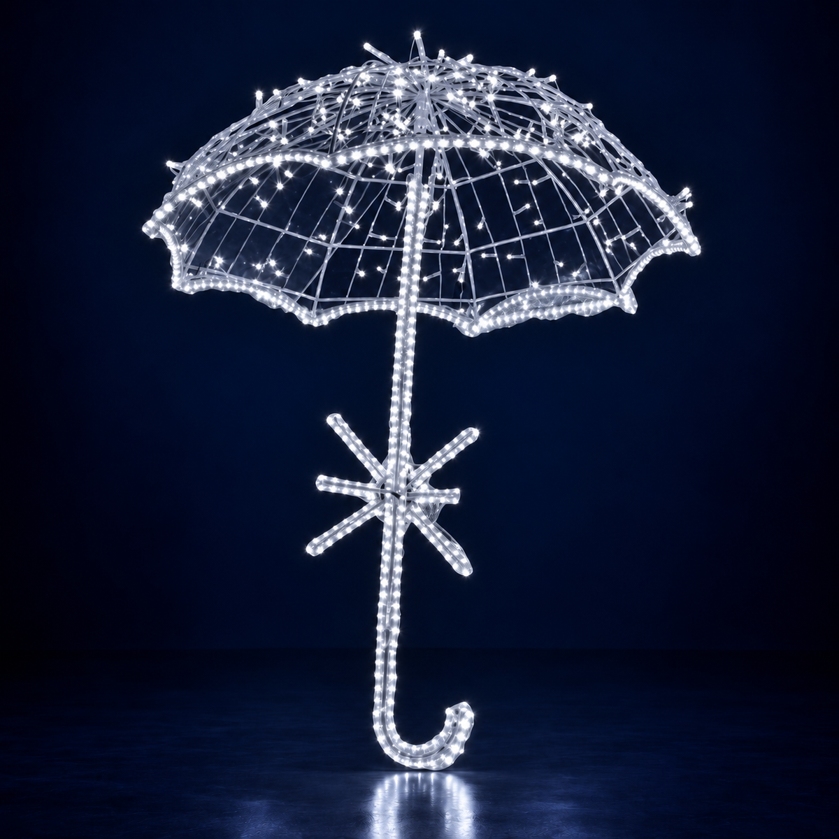 Umbrelă luminoasă LED 3D albă