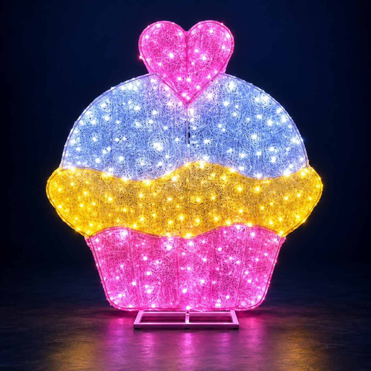 Figurină luminoasă LED Brioșă cu inimioară