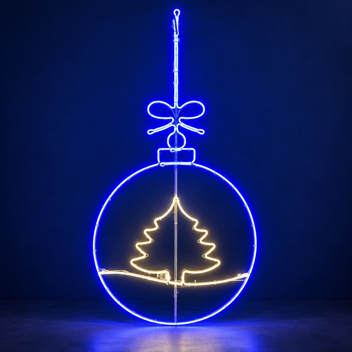 Glob luminos LED albastru cu brăduț