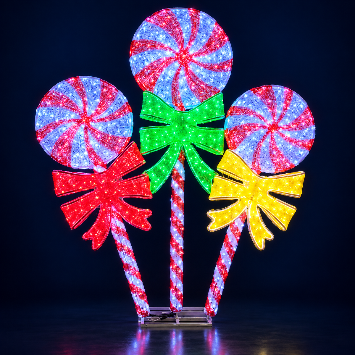Buchet de acadele luminoase LED cu funde colorate