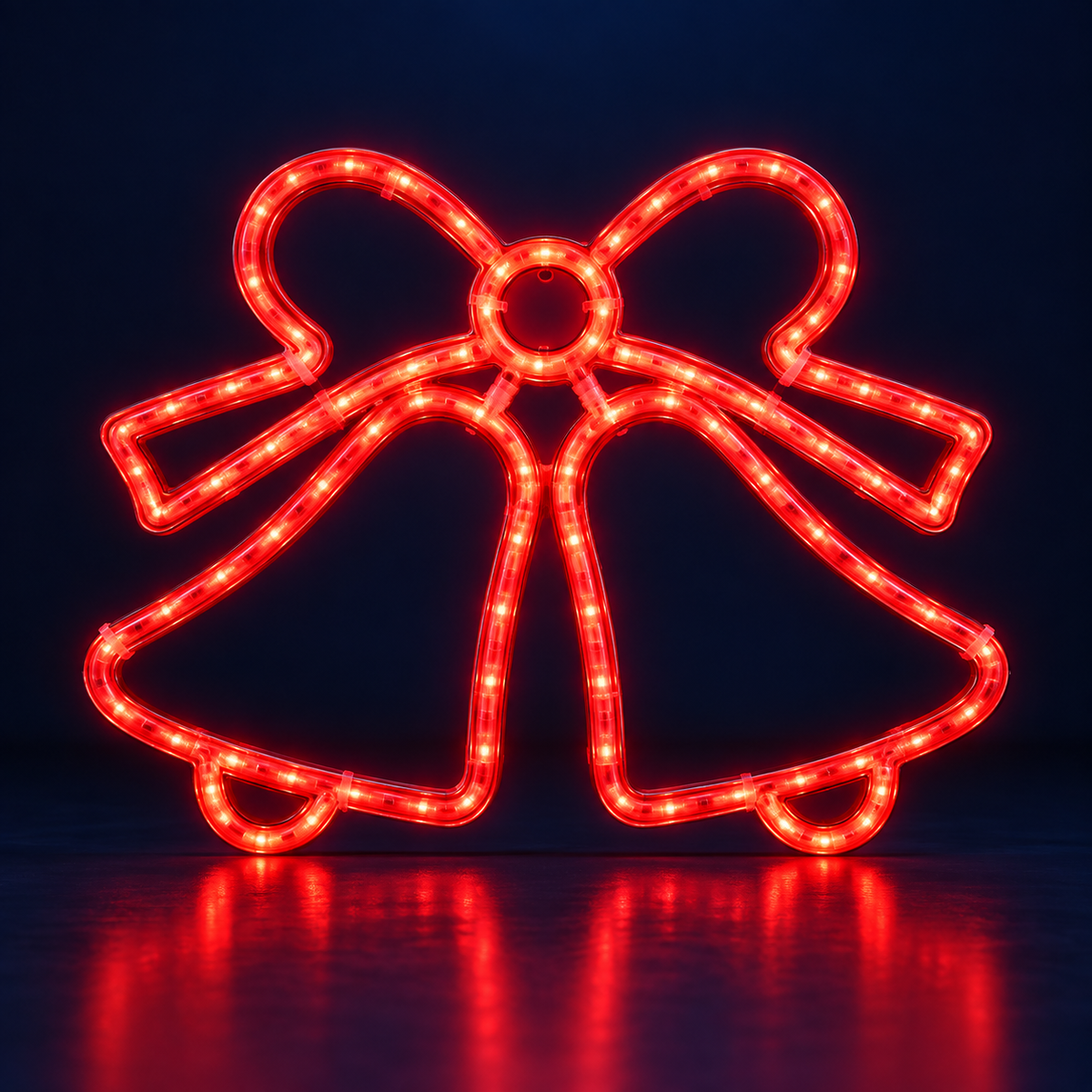 Motiv luminos LED Clopoței roșii cu fundă