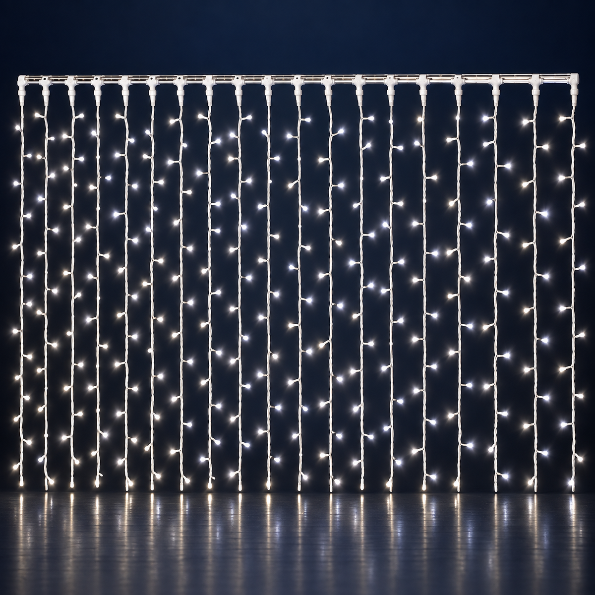 Perdea luminoasă LED alb cald
