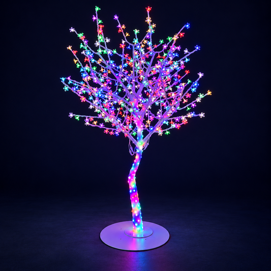 Copac luminos LED multicolor cu steluțe