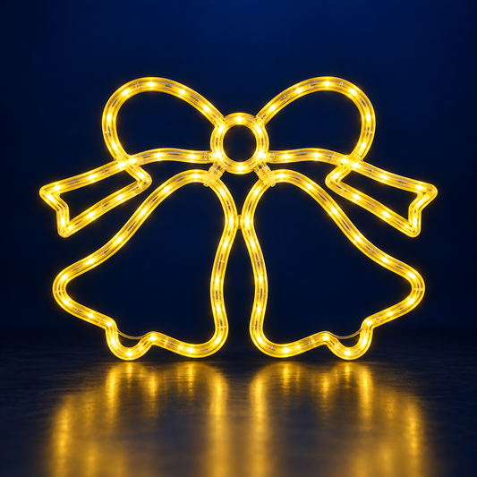 Motiv luminos LED Clopoței galbeni cu fundă