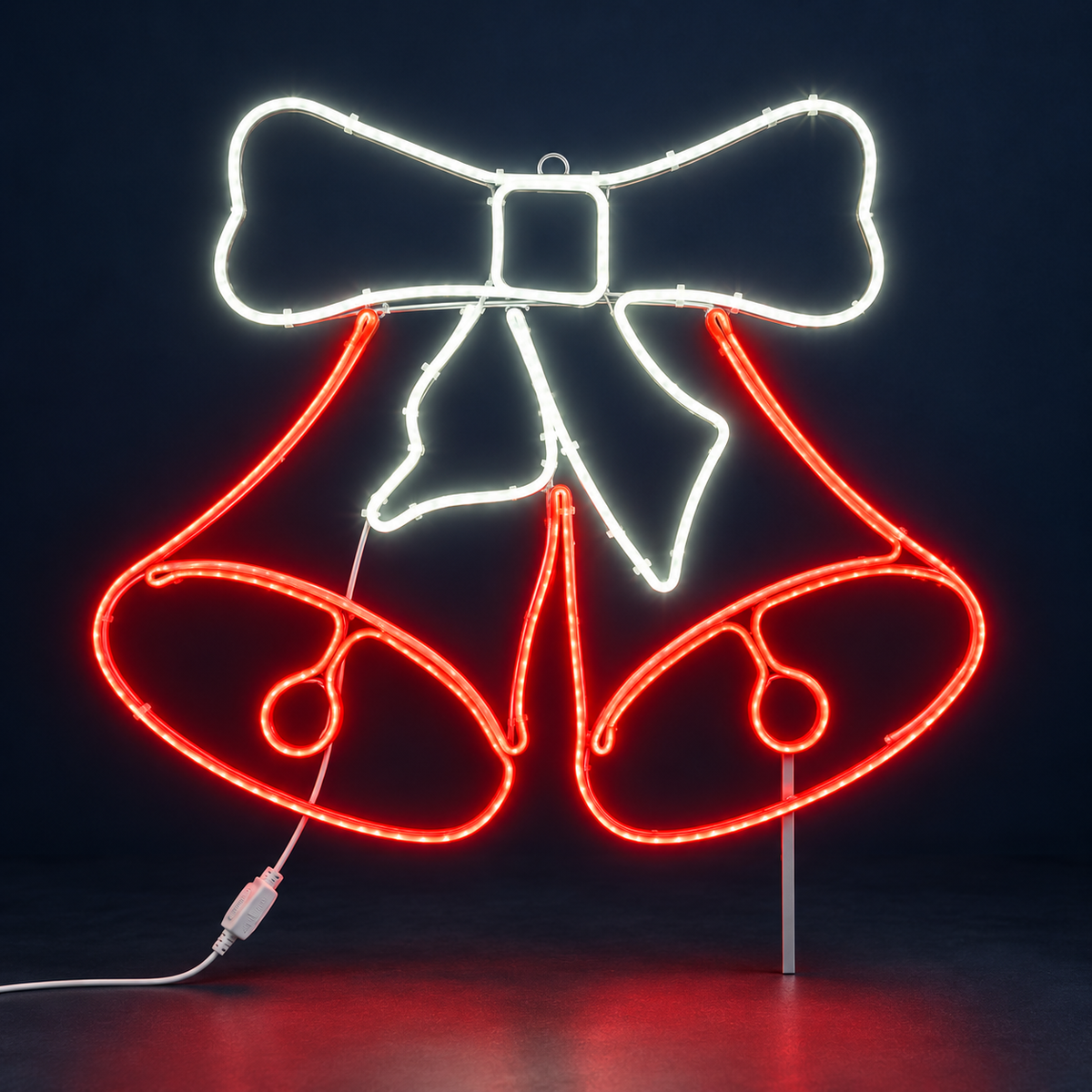 Motiv luminos LED Clopoței roșii cu fundă albă