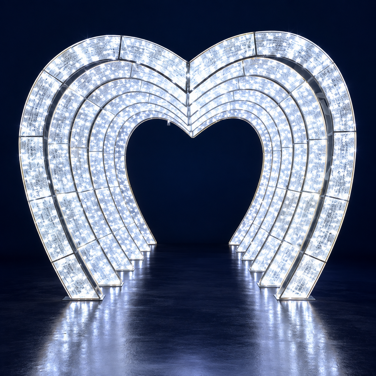 Tunel luminos LED Inimă albă