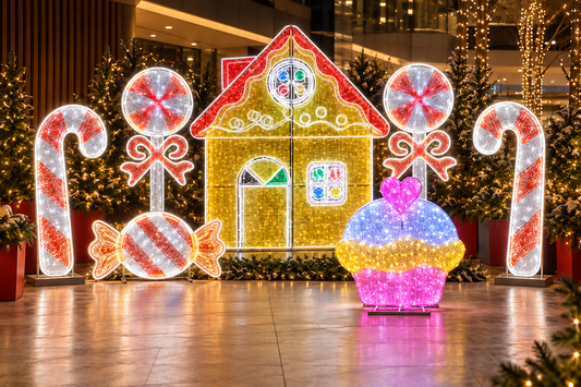 Decor luminos Căsuța cu dulciuri