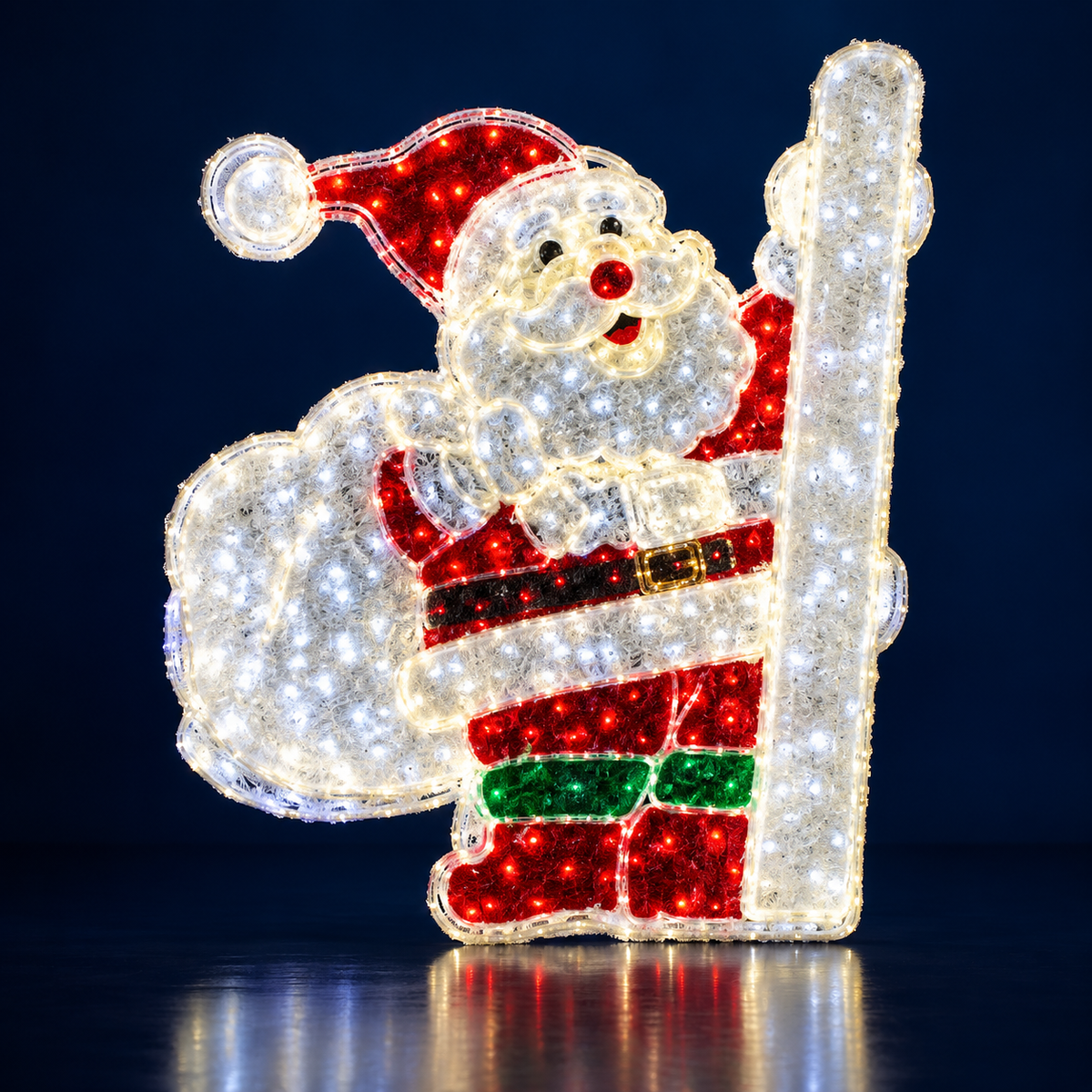 Figurină luminoasă LED Moș Crăciun cu sac