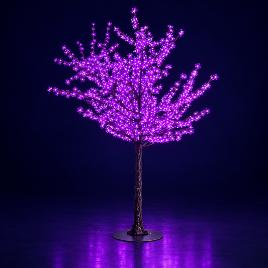 Copac luminos LED cu flori mov