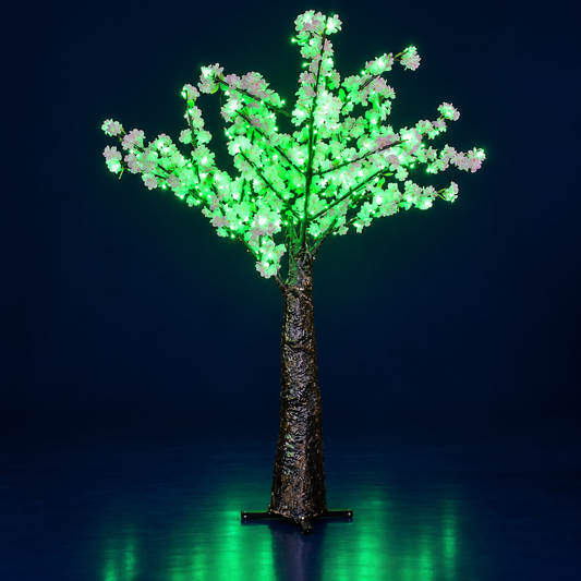 Copac luminos LED cu frunze verzi