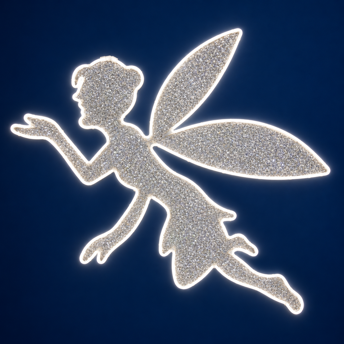Figurină luminoasă LED Zână albă în zbor