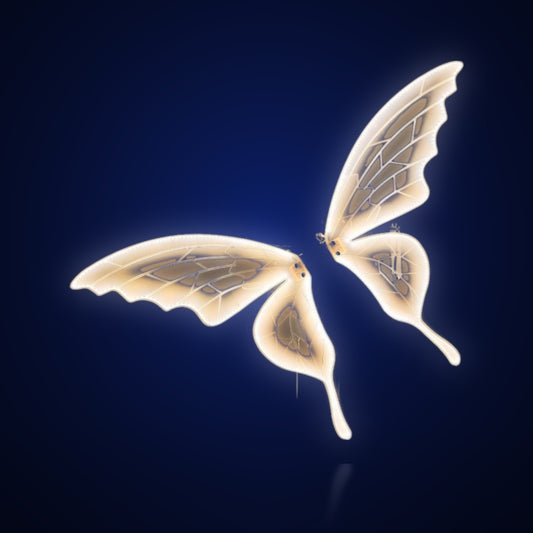 Fluture luminos LED alb cald