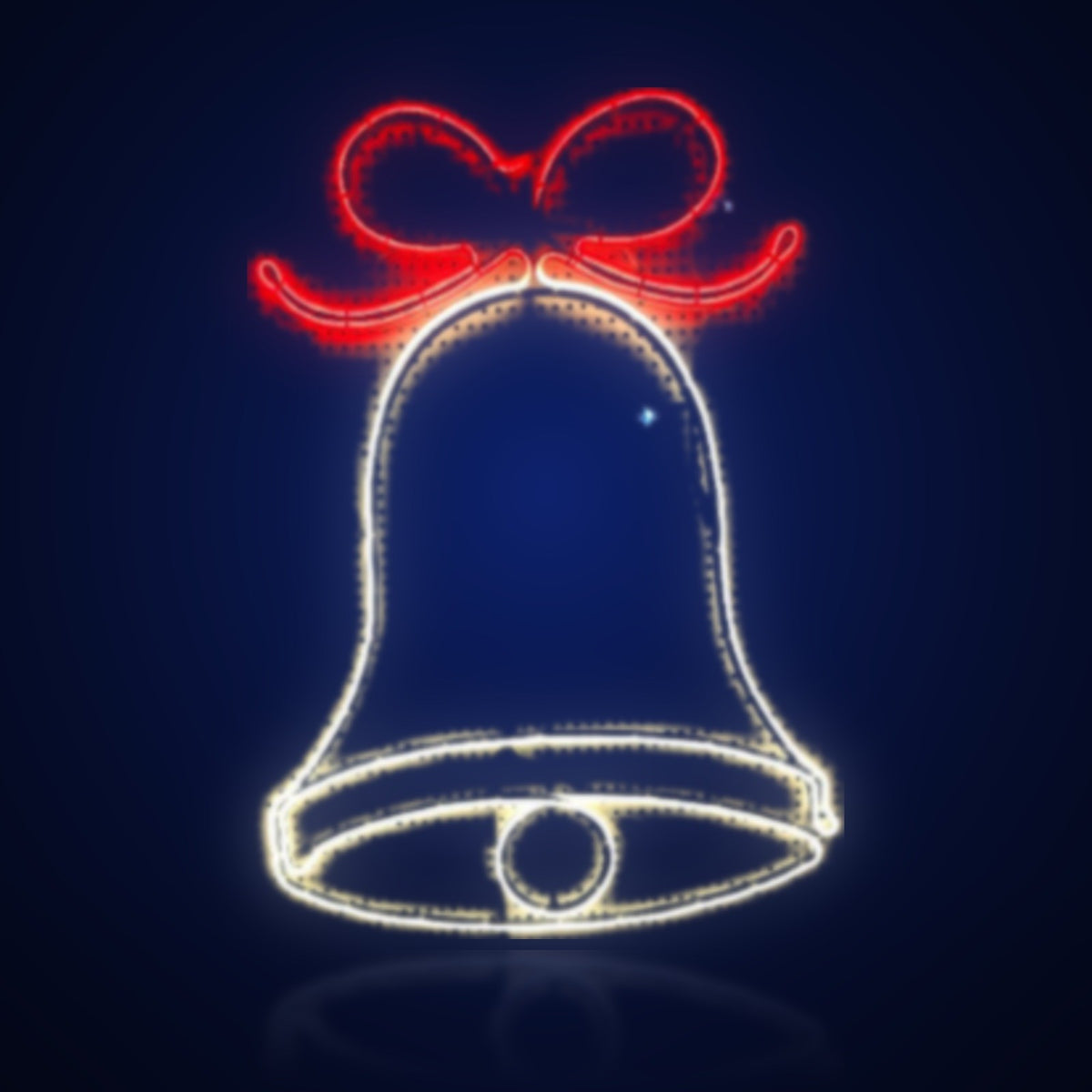 Motiv neon LED Clopoțel cu fundă roșie