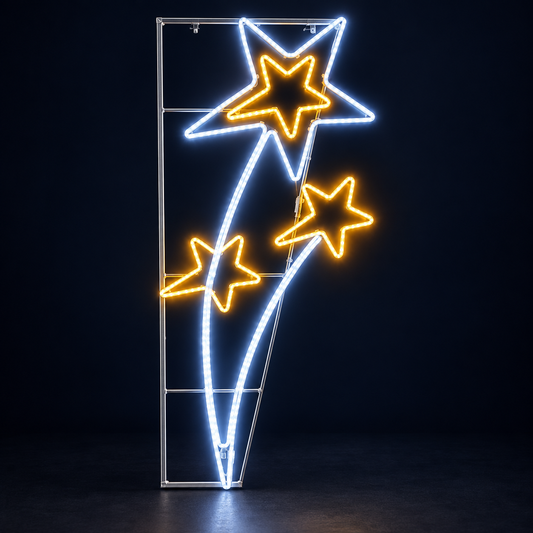 Motiv luminos LED pentru stâlp, stele căzătoare