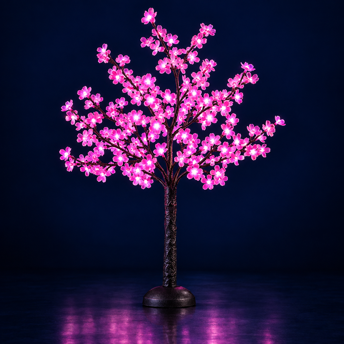 Copac luminos LED cu flori roz