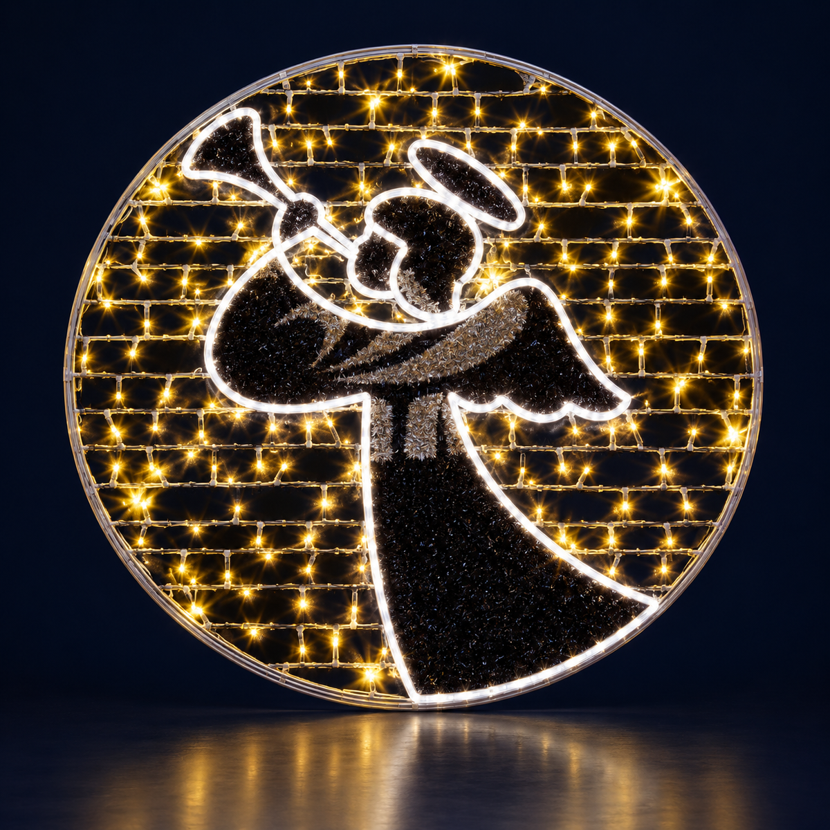 Medalion luminos LED Înger cu trompetă