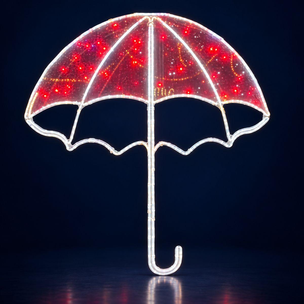 Umbrelă luminoasă LED roșie