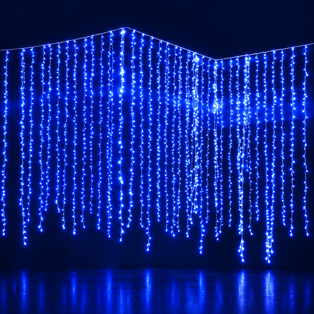 Perdea luminoasă LED albastră